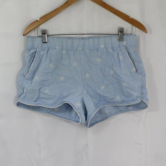 Love by Gap Women's Small Blue Sleep Shorts with Pockets and Bee Pattern - Picture 1 of 5